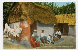 Resting After a Days Work on Banana Field Postcard Greetings From Jamaica  - £11.07 GBP