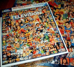 Jigsaw Puzzle 1000 Pieces Television History Famous TV Stars Collage Complete - £11.93 GBP