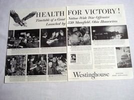 1942 WWII Ad Westinghouse Electric, Mansfield, Ohio Health For Victory Clubs - $9.99