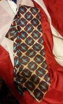 020 Nice Gently Used Men&#39;s 100% Silk Zylos George Machado Tie Necktie Multi Colo - £7.86 GBP