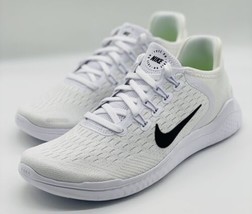 NEW Nike Free RN 2018 White Black Mesh Running Shoes 942837-100 Women&#39;s Size 8.5 - £71.20 GBP