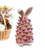 Pink Bunny Tree Easter Decorations for Indoor Spring Home Bedroom Office... - £14.70 GBP