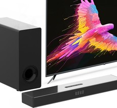 Sound Bars For Tv 15 Inch Slim Soundbar For Tv With Subwoofer,100 Watts Surround - £68.00 GBP