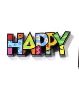 Romero Britto Miniature Word Happy Sentiment Table Figurine #333283 Coll... - €59,22 EUR
