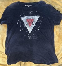 XL black ILLUMINATI conspiracy designer t-shirt by AEROPOSTALE - ALL SEE... - $23.38