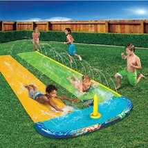 Capture the Flag Racing Water Slip and Slide Kids Outdoor Summer Yard Fun Game - £21.47 GBP