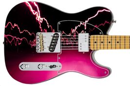 Guitar/Bass Skin Axe Wrap Re Skin Vinyl Decal Friday Night Pink Lights G... - $27.71+