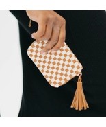 Wynona Woven Wallet Check Brown Cream - $24.75