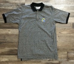 The Edge Mens Large St. Louis Los Angeles Rams Gray Embroidered Logo Polo Shirt - $18.30