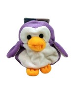 Friendly Pebble Pets Purple Penguin Bean Bag Plush 5&quot; 1996 Item 8976 NWT - £4.70 GBP