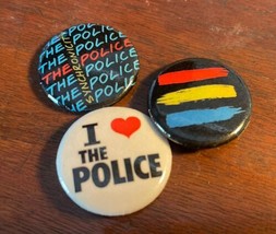 Lot Of The Police Sting The Band Pins Three Different Just Under 1” - $12.19