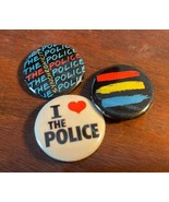 Lot Of The Police Sting The Band Pins Three Different Just Under 1” - £9.63 GBP
