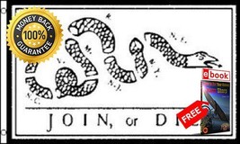 Join or Die Flag Revolutionary War Banner Benjamin Franklin Snake Pennan... - £3.82 GBP