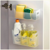 2 Pack Over Cabinet Organizer Storage Lid Organizer No Drilling Slim Space Kitch - £22.54 GBP