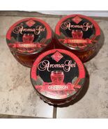 Vintage McAuley’s Cinnamon Oval Aroma Gel Candle Cut Glass Set Of 3 NOS ... - $14.84