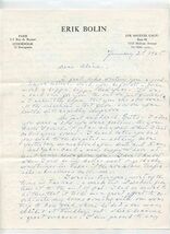 Erik Bolin 1965 Letter Furniture Designer - $37.62