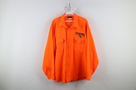 Vintage 90s Mens XL Pheasants Forever Hunting Button Shirt Blaze Orange USA - $97.08 CAD