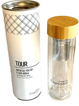 Fressko Tour Tea Flask Travel Drink Infuser 400 ML 9 In tall 3 In Diameter Clear - £27.97 GBP