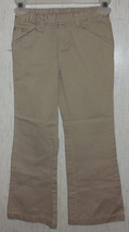 Excellent Girls Old Navy Adjustable Waist Flare Leg Khaki Pants Size 7 - £14.90 GBP