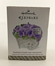 Hallmark Keepsake Christmas Ornament Pansies Stand For Thoughts Basket Pansy New - $19.75