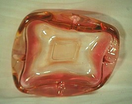 Hand Blown Italian Art Glass Vanity Trinket Dish Ashtray Iridescent Shades Pink - £23.93 GBP