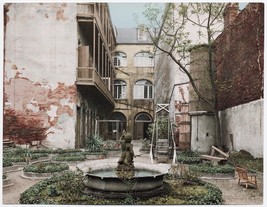 Photo Vintage Reproduction Tinted Old French Courtyard, New Orleans, Louisiana - £5.31 GBP+