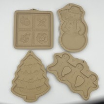 Brown Bag Cookie Art (4) Molds Christmas Tree Snowman Gingerbread Cut Apart - £26.55 GBP