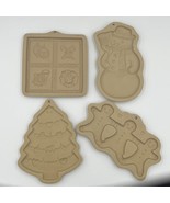 Brown Bag Cookie Art (4) Molds Christmas Tree Snowman Gingerbread Cut Apart - £26.63 GBP