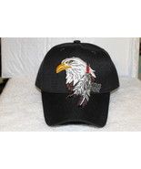 EAGLE AND FEATHERS NATIVE PRIDE INDIAN BASEBALL CAP HAT ( BLACK ) - £8.99 GBP