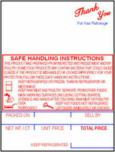 Hobart SP-80/SP-1500/300 Style K Safe Handling Scale Labels - $1,399.99