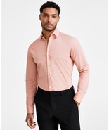 Hugo by Hugo Boss Dress Shirt Men&#39;s 16.5 32/33 Lt Pastel Red Kenno Slim-Fit - $82.68 CAD