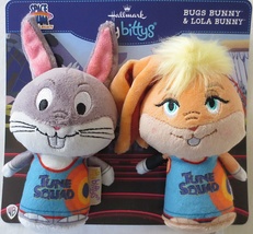 Hallmark Itty Bittys Warner Bros Space Jam Bugs Bunny &amp; Lola Bunny Plush Set  - £17.24 GBP