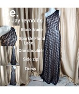 Be. By Jay Reynolds Black Nude Sparkle Lace Side Zip Dress Size 6 - £46.75 GBP