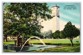 Fort Sam Houston Quadrangle San Antonio Texas TX UNP Linen Postcard N18 - £2.28 GBP
