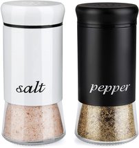 Salt and Pepper Shakers Set, Salt Shaker with Clear Glass Bottom, 5 oz Salt and  - £12.32 GBP
