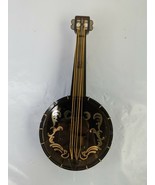 Banjo Music Box Plastic Brown Hong Kong The Entertainer - $20.95