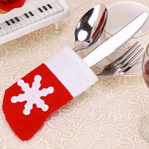 12 PCS Socks Shape Christmas Decoration Party Dinner Table Silverware Holders Po - £4.73 GBP