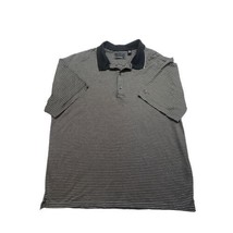 Greg Norman Shirt Mens XXL Polo Black Striped  Short Sleeve Cotton Golf - £12.05 GBP
