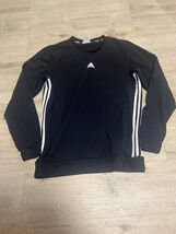 Adidas Mens Crewneck Pullover Sweatshirt Crew Neck Sz Large Ruby Black W... - $13.40