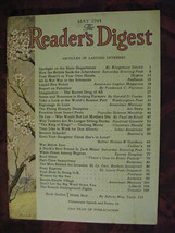 Reader&#39;s Digest May 1944 WWII C. S. Forester Ira Wolfert DDT Paul De Kruif D-Day - $8.10