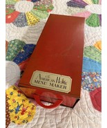 The American Home Menu Maker Red File Metal Recipe Box Pull Drawer Vintage - $33.68 CAD