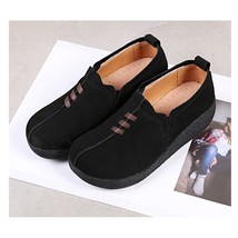 Plus Size 35-43 Women Flat Platform Coin Loafers Suede Leather Slip On Ladies Sp - £30.98 GBP