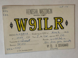 Vintage CB Ham radio Card W9ILR  Henosha Washington 1963 - £3.86 GBP