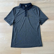 Lululemon Men&#39;s Assert Polo Shirt Heathered Black Medium - $44.99