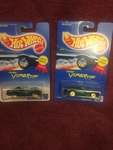 Hot Wheels BLUE CARD #210 Dodge Viper RT/10 mf green Lot Of 2 Wheel Vari... - $7.60