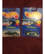 Hot Wheels BLUE CARD #210 Dodge Viper RT/10 mf green Lot Of 2 Wheel Vari... - £5.96 GBP