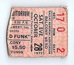 Grand Funk Railroad Konzert Ticket Oktober 28 1972 Dallas Texas - $59.39