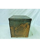 Huntley Palmers Biscuit Tin Thin Captain Antique c. 1900 Large 9&quot; Box w/... - £44.86 GBP