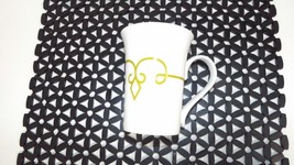 Elegant Starbucks Coffee Tea  Mug Cup 2014 11 FL OZ  Green Diamond Scroll - £8.40 GBP