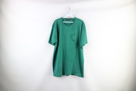 Vintage 90s Ralph Lauren Mens Large Faded Short Sleeve Pocket T-Shirt Green USA - £31.25 GBP